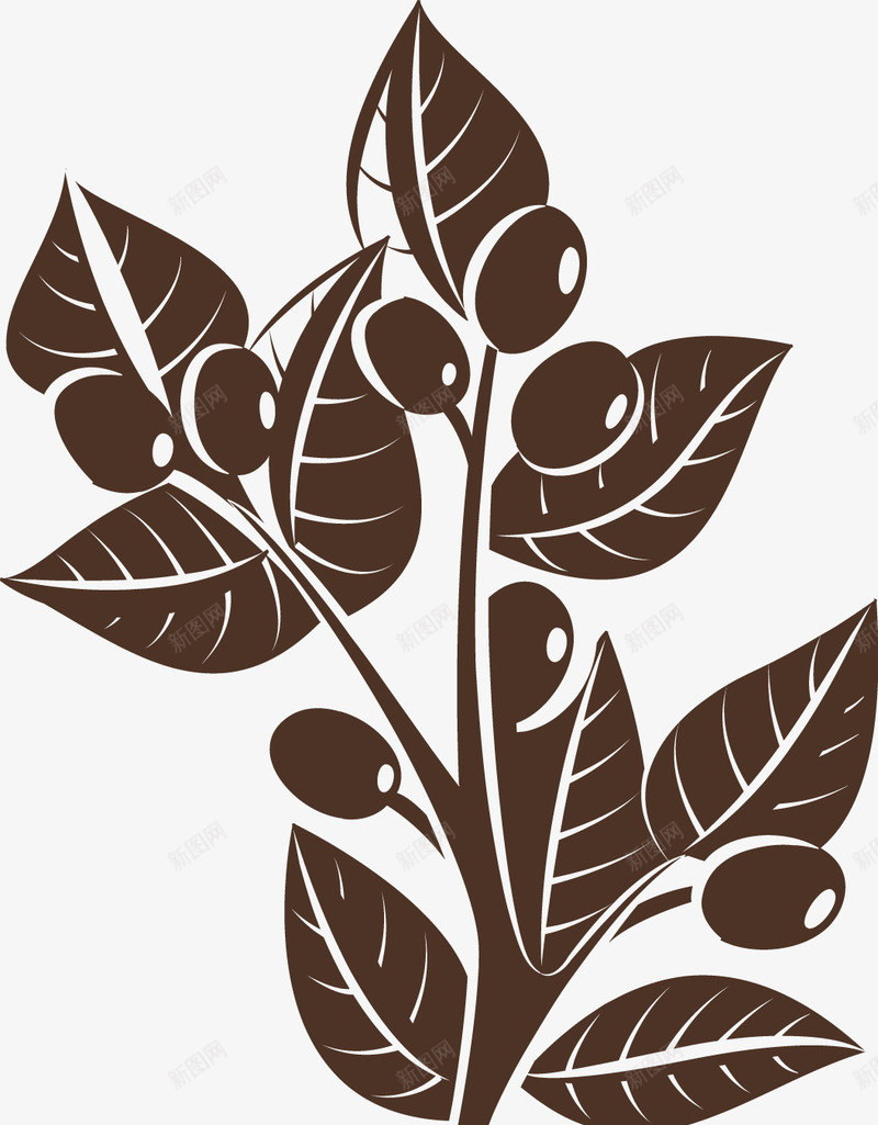 手绘咖啡豆png免抠素材_新图网 https://ixintu.com 咖啡 手绘 植物 简笔咖啡豆 褐色