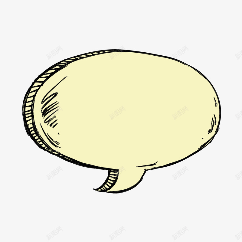手绘对话框矢量图ai免抠素材_新图网 https://ixintu.com 对话框 手绘 文本框 气泡 矢量图