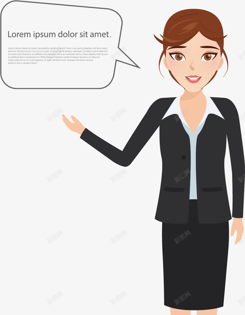美丽女职员英文教学矢量图ai免抠素材_新图网 https://ixintu.com 卡通手绘 商务 女士 教学 美丽 英文 魅力 矢量图