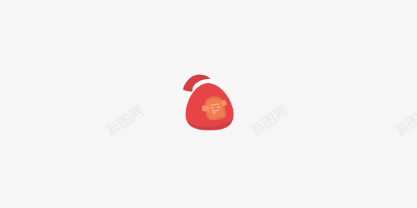 福袋红色可爱png免抠素材_新图网 https://ixintu.com 可爱 可爱袋子 小袋子 福袋 红色