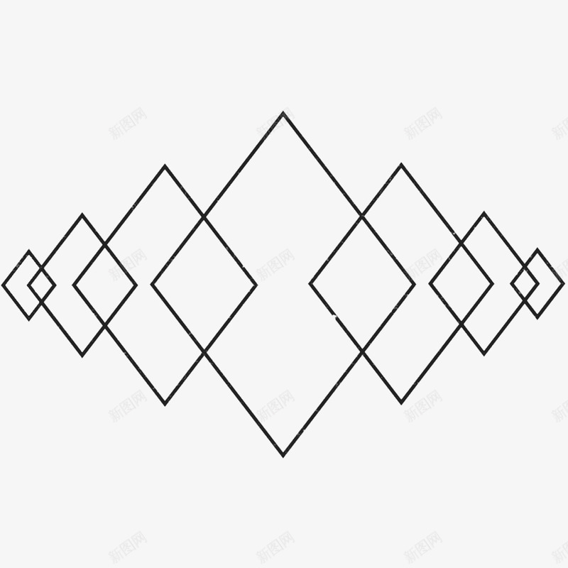 几何图形png免抠素材_新图网 https://ixintu.com 不规则图形 几何图形 线条图形 黑白线条