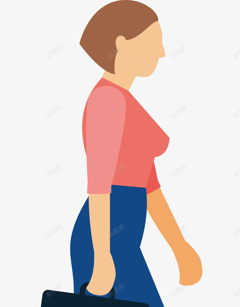 女白领png免抠素材_新图网 https://ixintu.com 卡通 女生 彩色 手绘图 白领 简单 都市