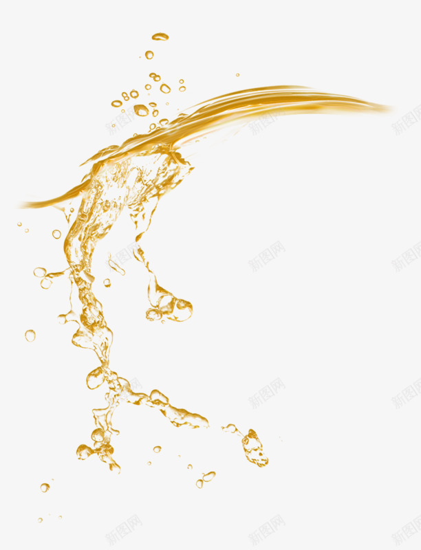 效果金色色拉油png免抠素材_新图网 https://ixintu.com 效果 水滴状 色拉油 金色
