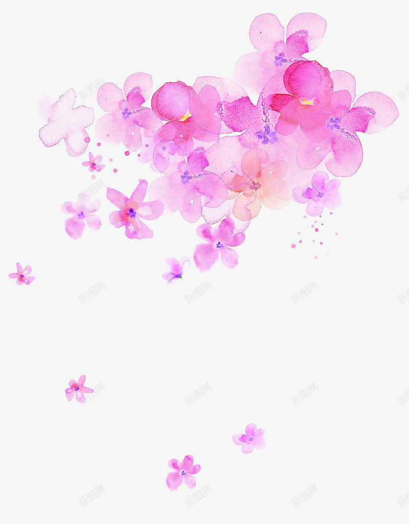 粉色淡雅花朵美景春季png免抠素材_新图网 https://ixintu.com 春季 淡雅 粉色 美景 花朵
