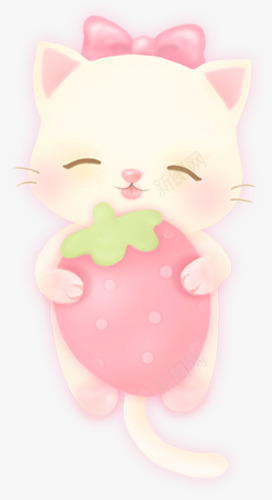 卡通小猫咪png免抠素材_新图网 https://ixintu.com 卡哇伊 卡通 卡通小猫咪 可爱 猫 粉红色
