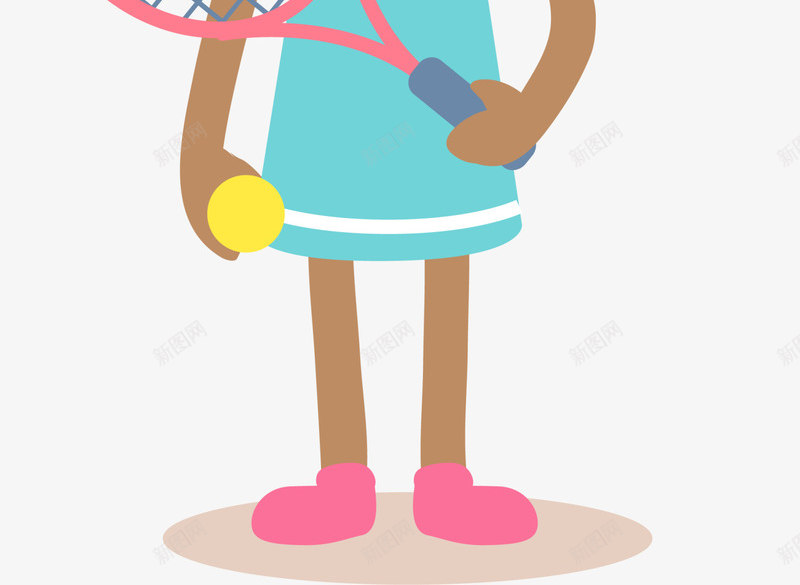 打羽毛球的小女孩插画png免抠素材_新图网 https://ixintu.com 人物插画 可爱小女孩 害羞 小女孩插画 开心 打羽毛球的小女孩