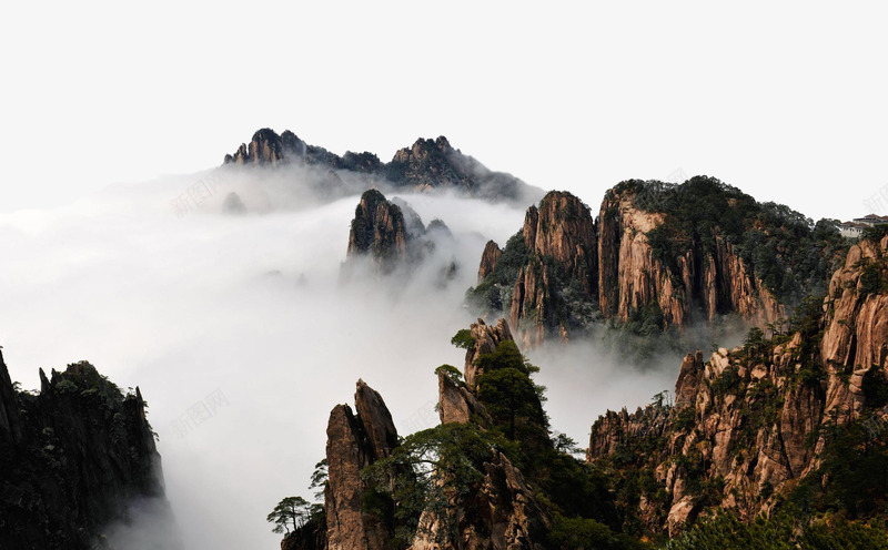 连绵山脉png免抠素材_新图网 https://ixintu.com 多边形山脉 山岚 白云 飘逸 高山 高山云海 高耸
