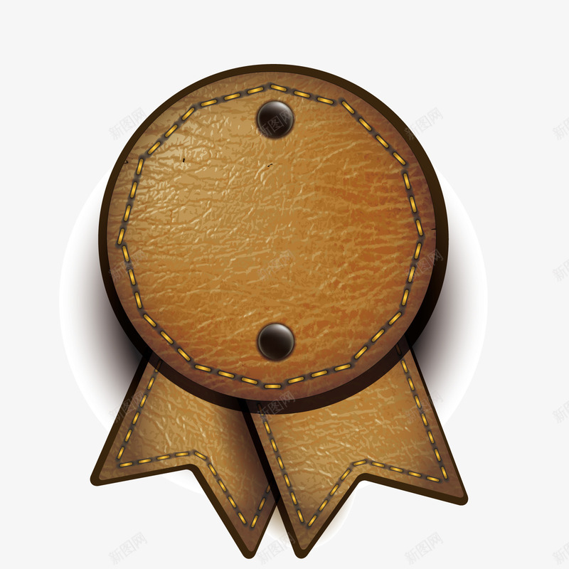 皮具png免抠素材_新图网 https://ixintu.com 商务 标签 皮质 装饰 贴签