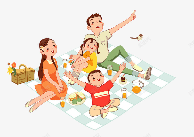 手绘可爱人物插画欢乐野餐的一家png免抠素材_新图网 https://ixintu.com 一家人插图 人物插画 可爱 家庭日 手绘 手绘可爱人物插画欢乐野餐的一家人插图免费下载 欢乐 野餐