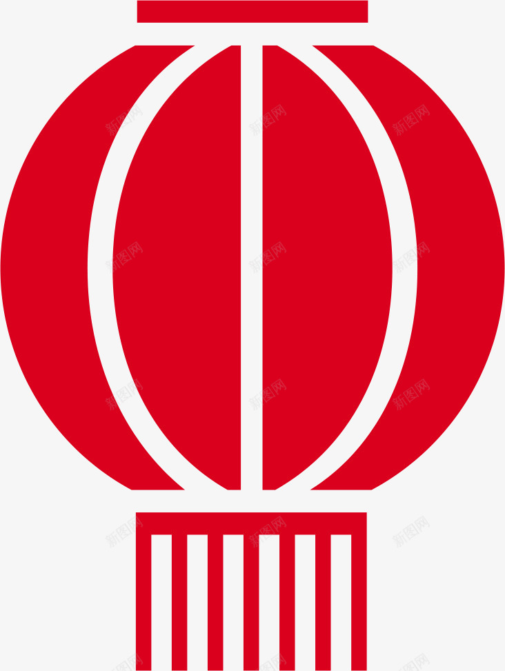 中国风扁平灯笼红色图标png_新图网 https://ixintu.com 中国风小标签装饰 中国风新年装饰 卡通灯笼 喜庆 年货节 扁平灯笼红色图标 新年装饰图标 灯笼