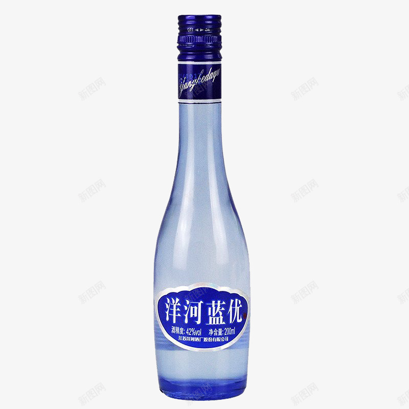 洋河蓝优白酒png免抠素材_新图网 https://ixintu.com 42度 产品实物 浓香型 绵柔口感