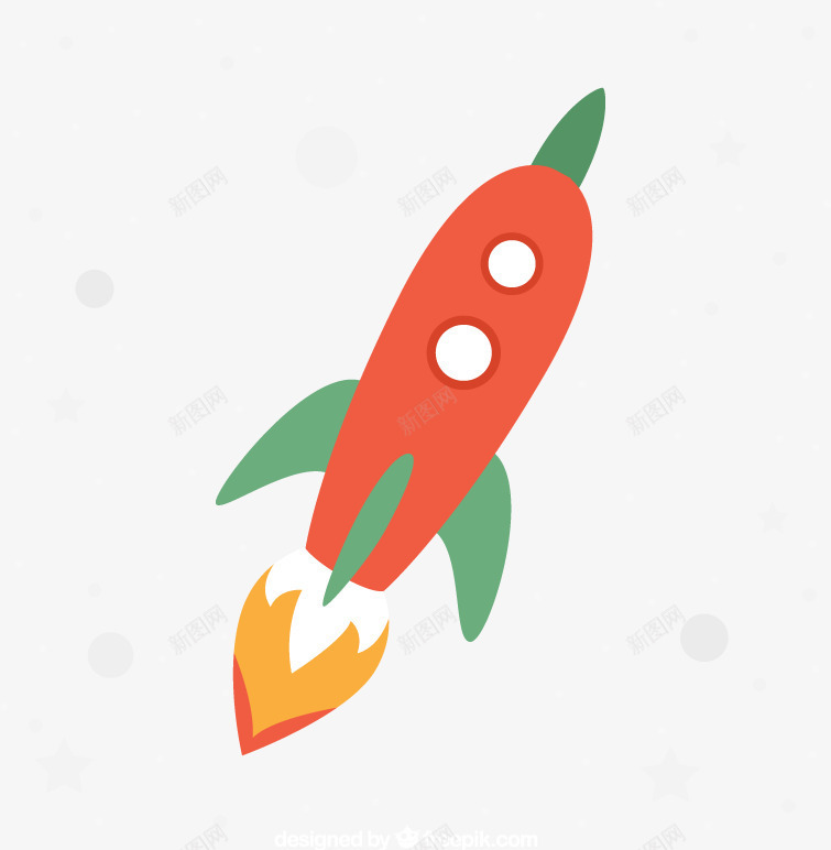 卡通火箭png免抠素材_新图网 https://ixintu.com 升空 卡通 火箭 点火