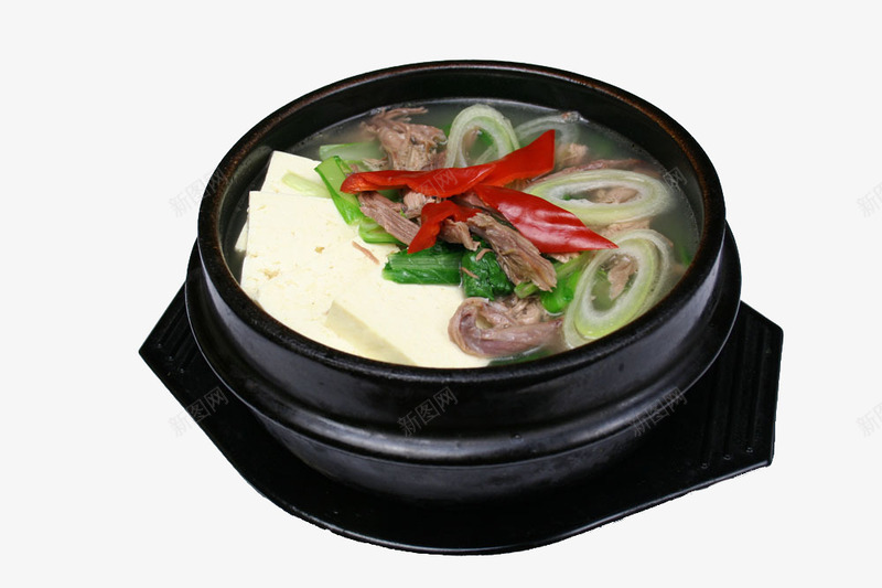 狗肉炖豆腐png免抠素材_新图网 https://ixintu.com 产品实物 特色菜 狗肉 狗肉炖豆腐 砂锅 豆腐