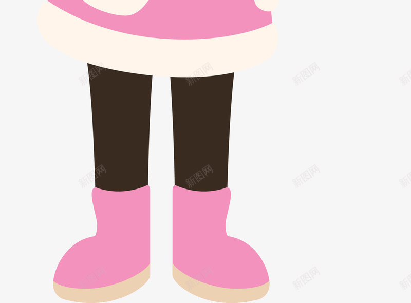 可爱穿粉色棉袄小女孩png免抠素材_新图网 https://ixintu.com 冬季冬天 卡通 可爱 小女孩 矢量图案 穿棉袄 粉色衣服