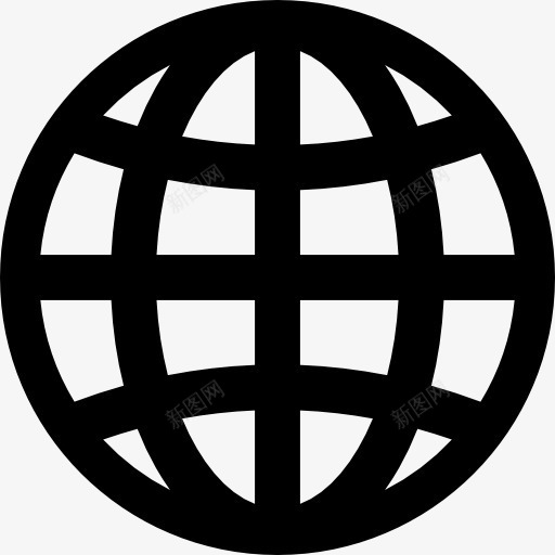 网络图标png_新图网 https://ixintu.com 互联网 圆圆网格 地图和国旗 地球 网格 网格的网格世界