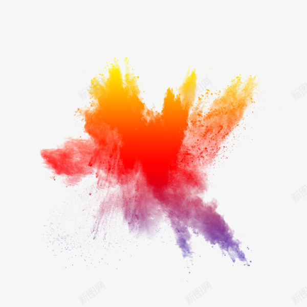喷溅粉末png免抠素材_新图网 https://ixintu.com 烟尘 简约 粉尘 红色 酷炫