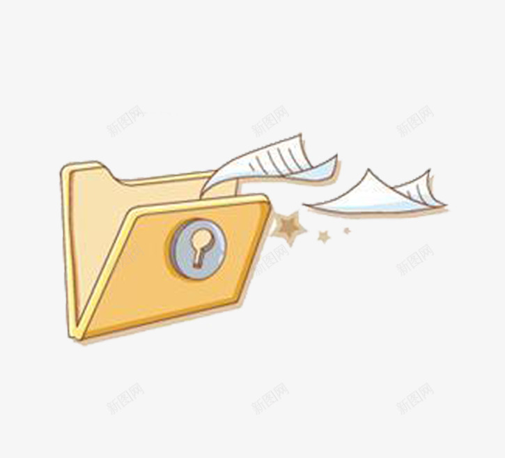 卡通文件夹png免抠素材_新图网 https://ixintu.com 保密 整理 文件夹 飞走