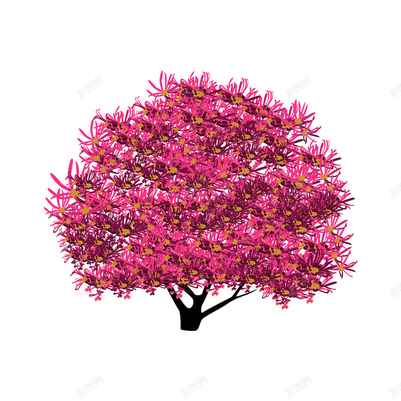 红花檵木绿化树矢量图ai免抠素材_新图网 https://ixintu.com 树 植物 红色 红花檵木 绿化 花草 矢量图