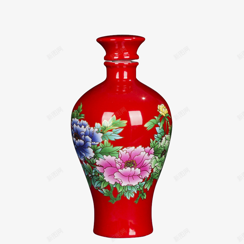 花开富贵花瓶png免抠素材_新图网 https://ixintu.com 北欧家居 桌面摆件 现代简约 空花瓶 粗陶插花花瓶 花开富贵花瓶 装饰品