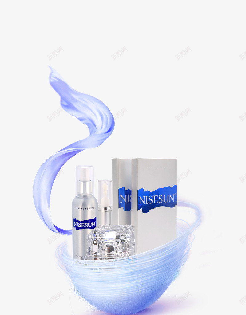 化妆品丝绸装饰png免抠素材_新图网 https://ixintu.com 丝带装饰 化妆品 化妆品装饰 白色丝带装饰素材