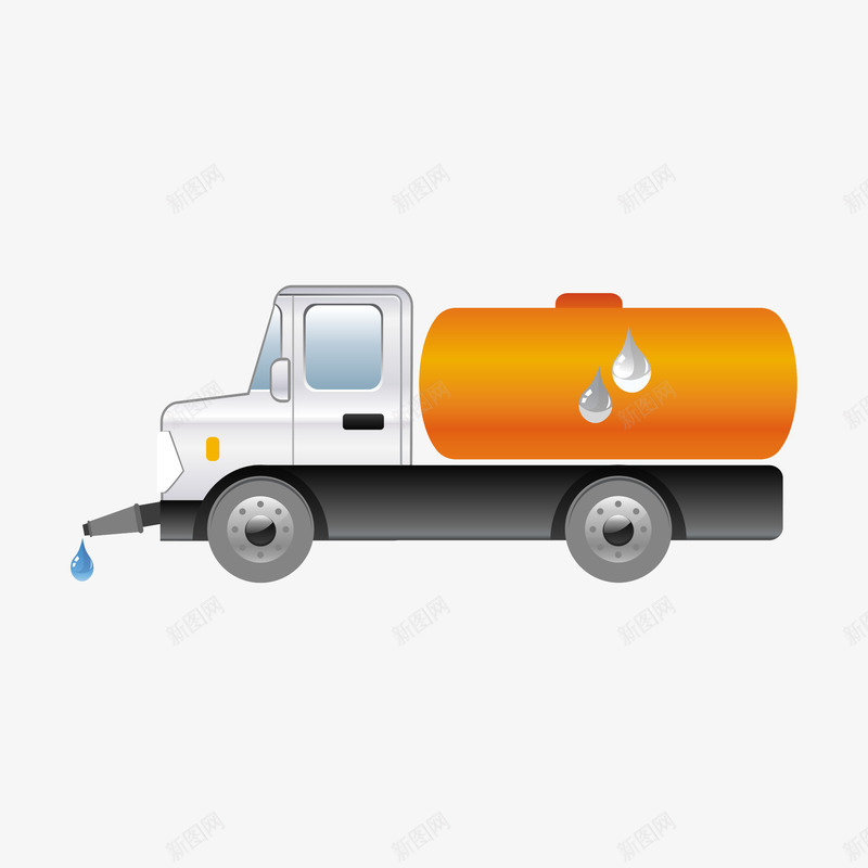卡通版手绘的洒水车png免抠素材_新图网 https://ixintu.com 交通 动漫动画 卡通手绘 水滴 汽车 洒水车 装饰图 车子