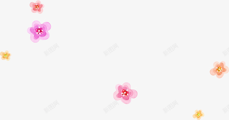 手绘碎花卡片png免抠素材_新图网 https://ixintu.com 卡片 设计