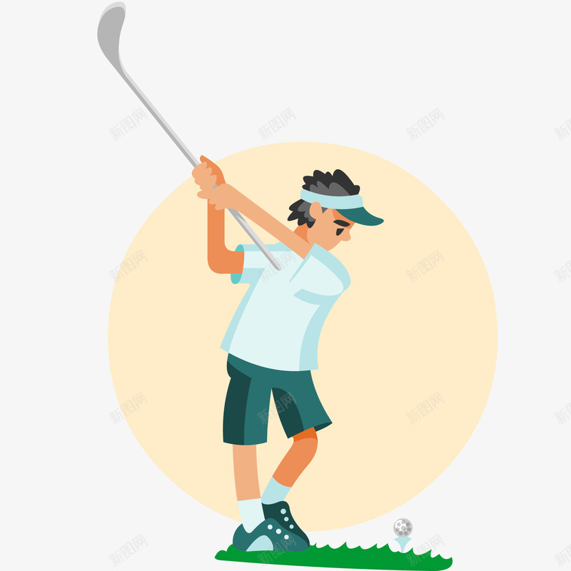 男运动员打高尔夫球插画矢量图ai免抠素材_新图网 https://ixintu.com 中国青年 免抠PNG 户外活动 球杆 男士 男运动员打高尔夫球插画 矢量图 青年 高尔夫球 高尔夫球赛