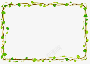 手抄报花边png免抠素材_新图网 https://ixintu.com 手抄报装饰 环保 环保背景 绿叶点缀 黑板报花边 黑板报边框