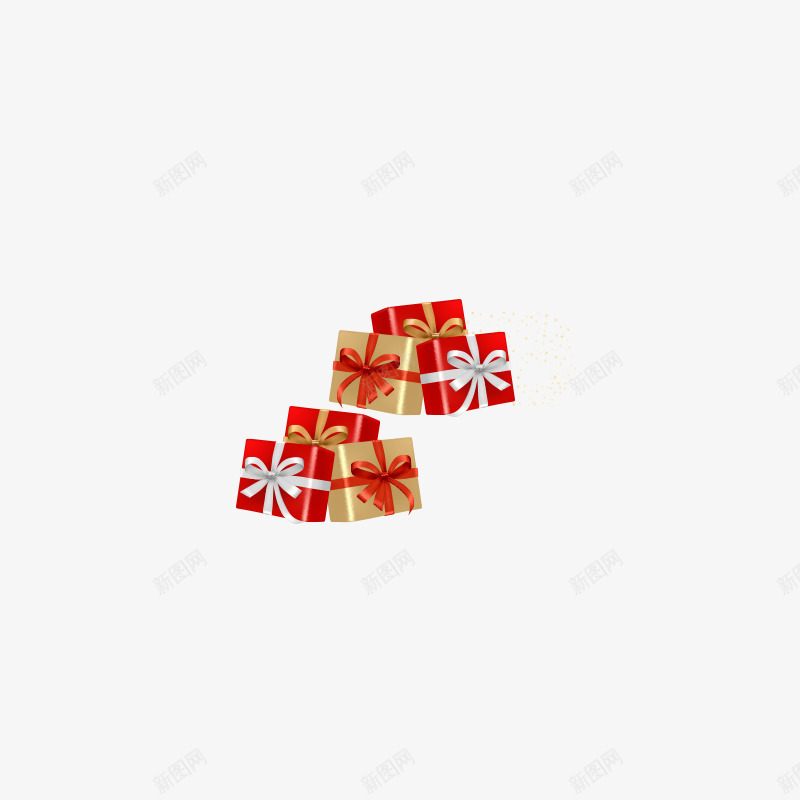 新年礼包png免抠素材_新图网 https://ixintu.com 年货 年货节 拜年 新年素材 礼品盒 阿里年货节