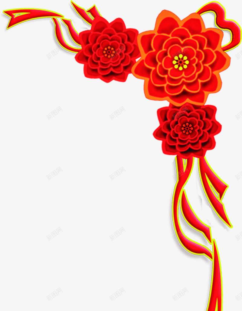 大红花光荣榜海报png免抠素材_新图网 https://ixintu.com 光荣榜 海报 红花 设计