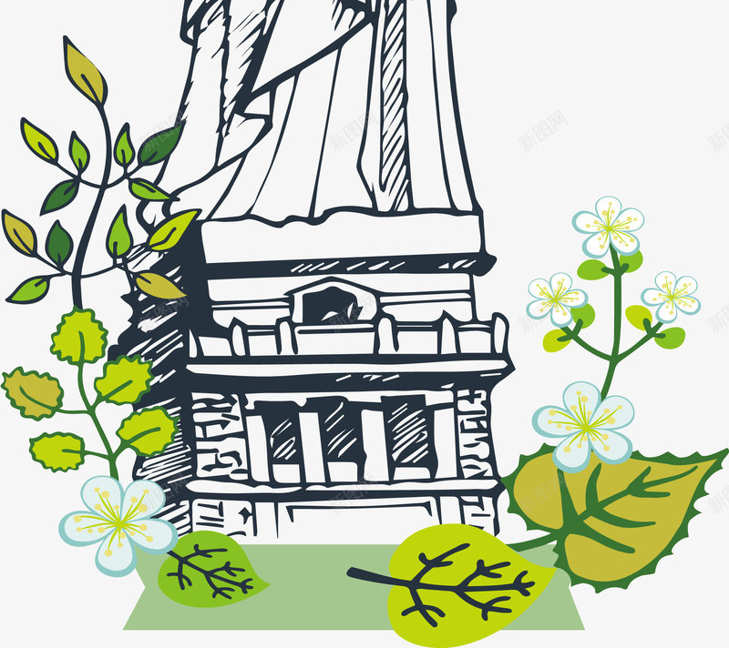 装饰美国自由女神像png免抠素材_新图网 https://ixintu.com 旅游 美国 自由女神像 装饰