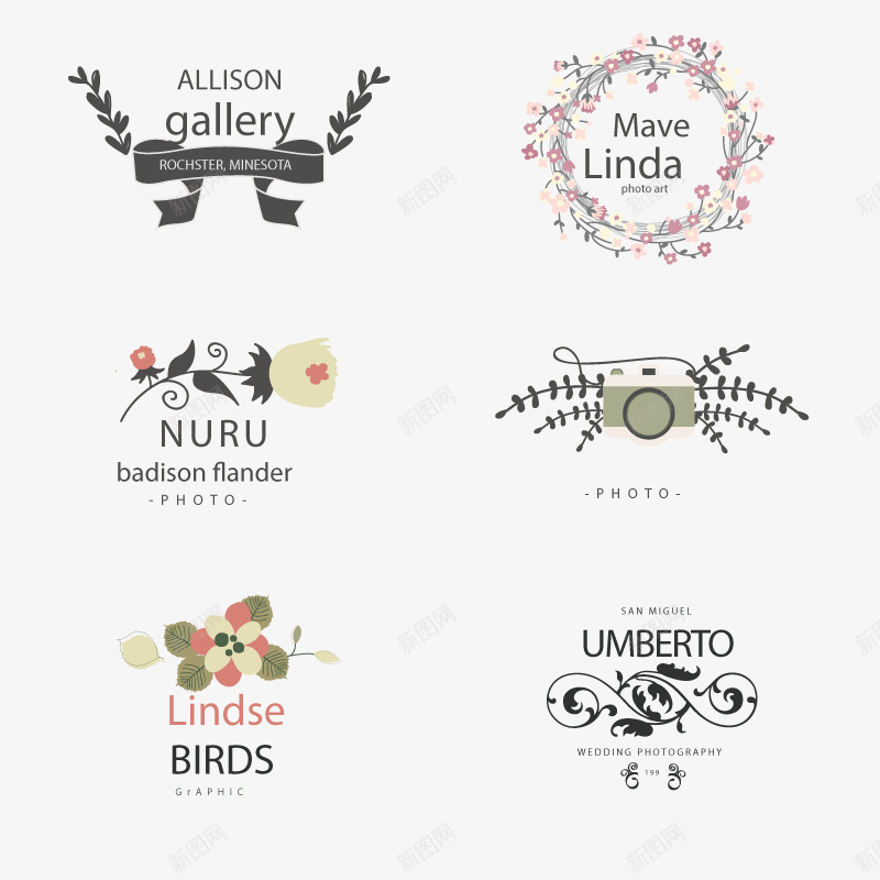 清新简约婚礼logo矢量图图标ai_新图网 https://ixintu.com 婚庆 清新简约婚礼logo 矢量图