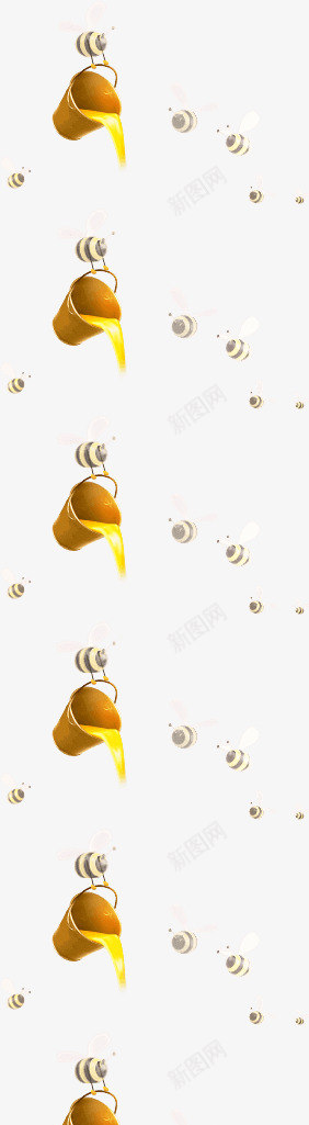 透明蜜蜂倒蜂蜜漂浮png免抠素材_新图网 https://ixintu.com 漂浮 蜂蜜 蜜蜂 透明