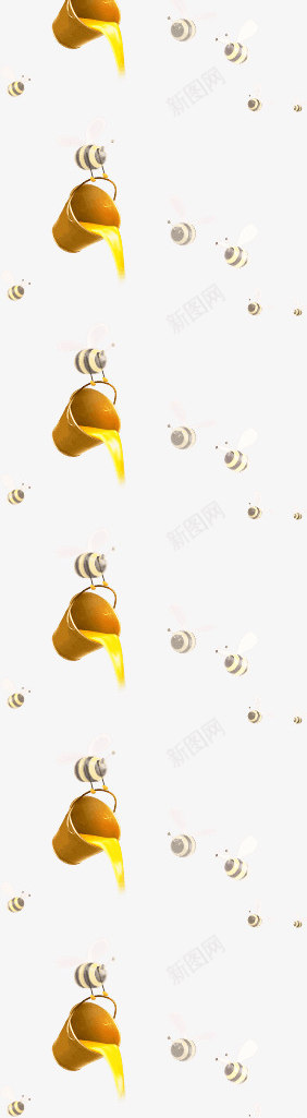 透明蜜蜂倒蜂蜜漂浮png免抠素材_新图网 https://ixintu.com 漂浮 蜂蜜 蜜蜂 透明