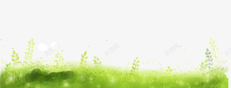 绿色手绘草地小草装饰边框png免抠素材_新图网 https://ixintu.com 免抠PNG 小草 手绘 绿色 草地 装饰 边框