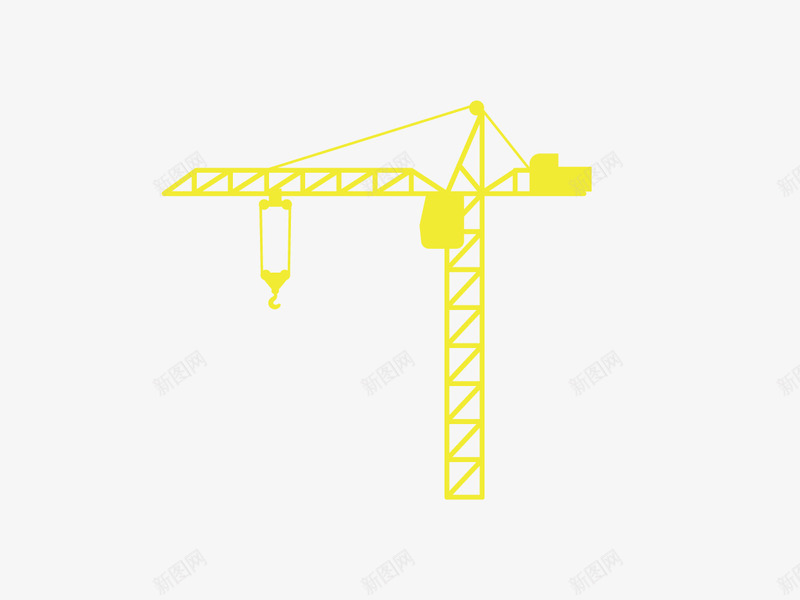 卡通建筑工地塔吊png免抠素材_新图网 https://ixintu.com 卡通 塔吊 工地 工地塔吊 建筑