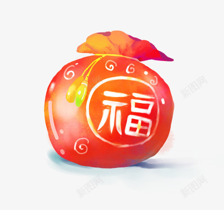 创意卡通福字福袋png免抠素材_新图网 https://ixintu.com 创意 卡通 福字 福袋 设计