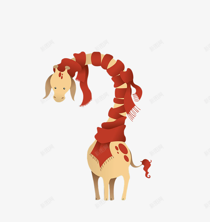 卡通长颈鹿围围巾png免抠素材_新图网 https://ixintu.com 冬天 卡通手绘 卡通长颈鹿 围巾 温暖 红围巾 过冬 长脖子 长颈鹿 长颈鹿戴围巾