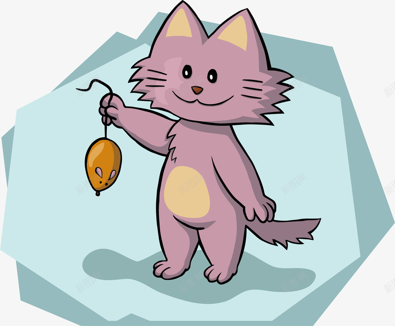 手绘卡通猫咪捉老鼠插画矢量图ai免抠素材_新图网 https://ixintu.com 儿童书本插画 儿童画 卡通 卡通猫咪 可爱 坐在火车的老鼠 小猫 手绘 猫咪 猫咪捉老鼠 矢量图 老鼠生日