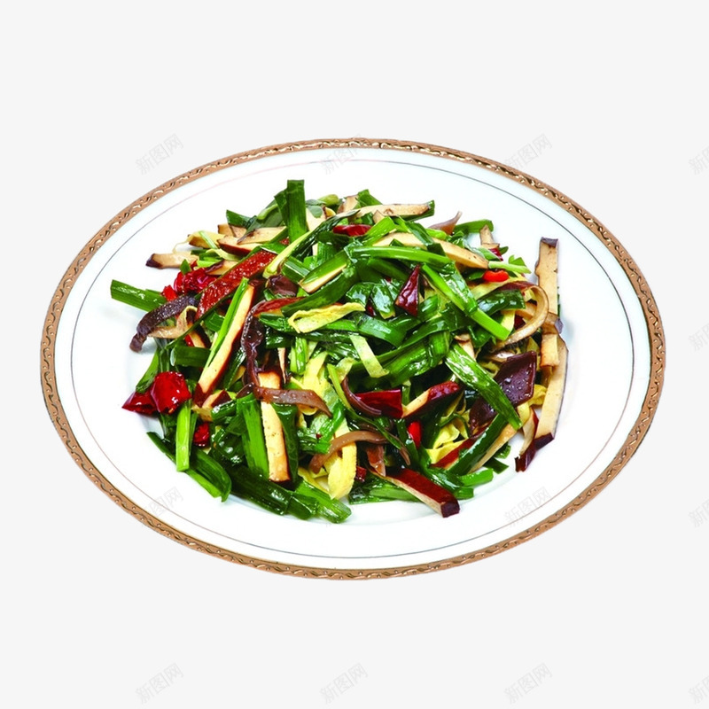 韭菜鸡蛋炒豆干png免抠素材_新图网 https://ixintu.com 中国家常菜 传统美食 素菜 美味 韭菜炒鸡蛋 韭菜鸡蛋炒豆干