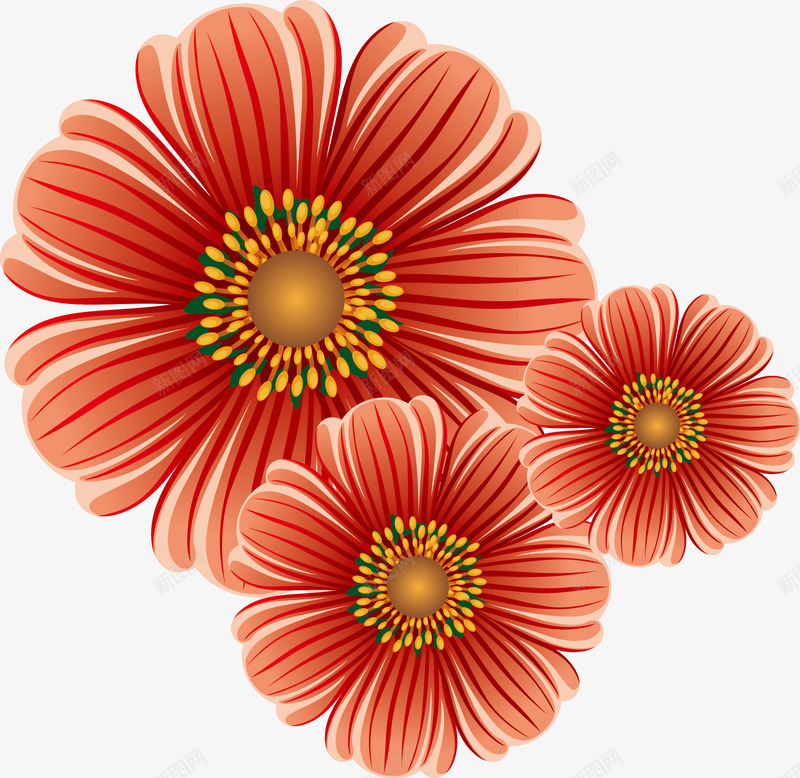 精致彩绘花矢量图ai免抠素材_新图网 https://ixintu.com 彩绘花 手绘花朵 时尚绿色花朵图案 花朵矢量图 矢量图