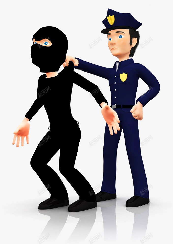 警察捉住犯人png免抠素材_新图网 https://ixintu.com 卡通手绘 抓住 抓捕 捉住 捉到 捕捉 捕获 犯人 警察 逮住 逮捕