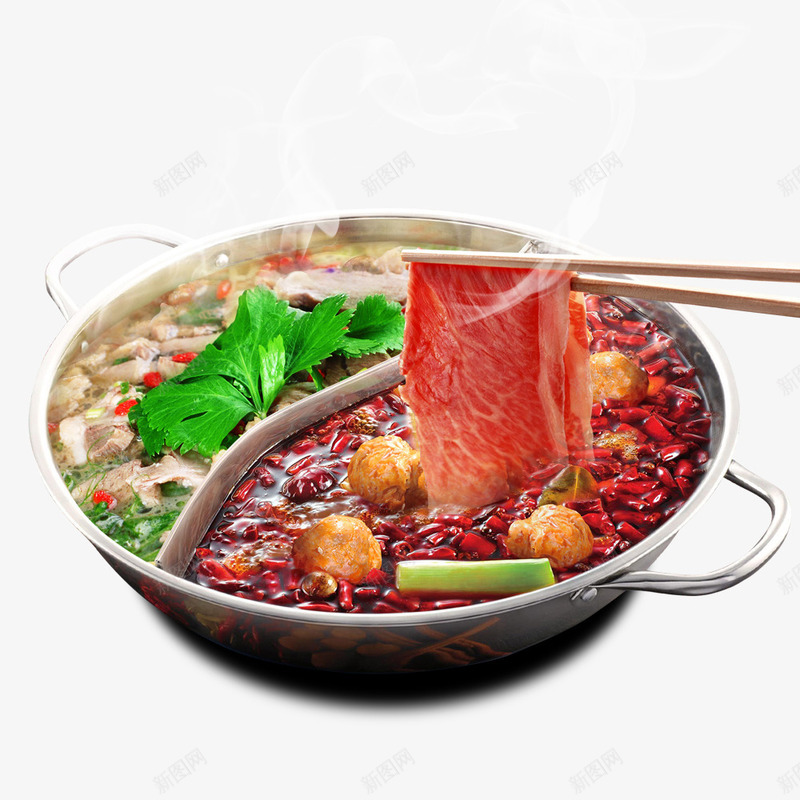 牛肉鸳鸯锅海报psd免抠素材_新图网 https://ixintu.com 宣传 牛肉火锅 红油火锅 美食 鸳鸯锅 麻辣火锅