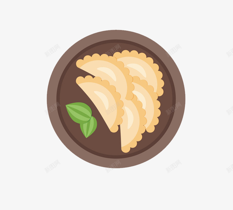 冬天吃的卡通手绘饺子png免抠素材_新图网 https://ixintu.com 卡通 手绘 立冬 饺子