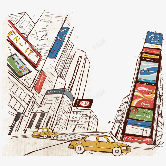 简易手绘风格商业街景观图案png免抠素材_新图网 https://ixintu.com 商业街 图案 手绘商业街 手绘风格 景观 简易风格 装饰
