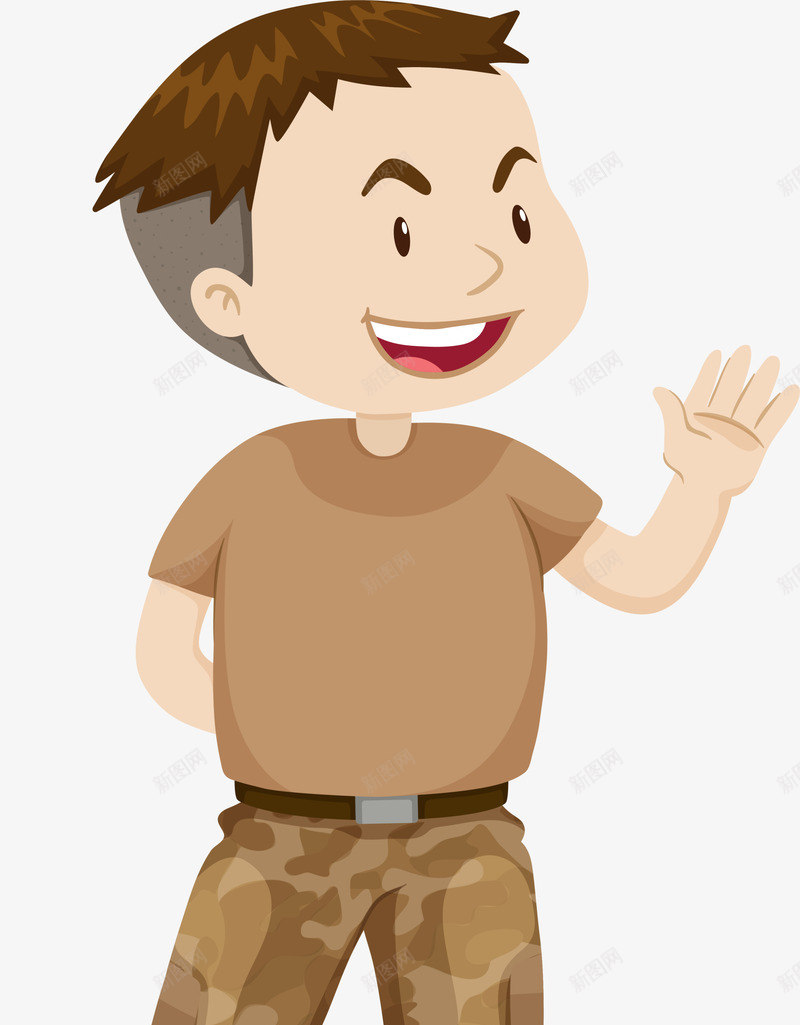 褐色简约美国大兵png免抠素材_新图网 https://ixintu.com 免抠PNG 军人节 卡通 步兵卡通 简约 美国 美国大兵 装饰图案 褐色