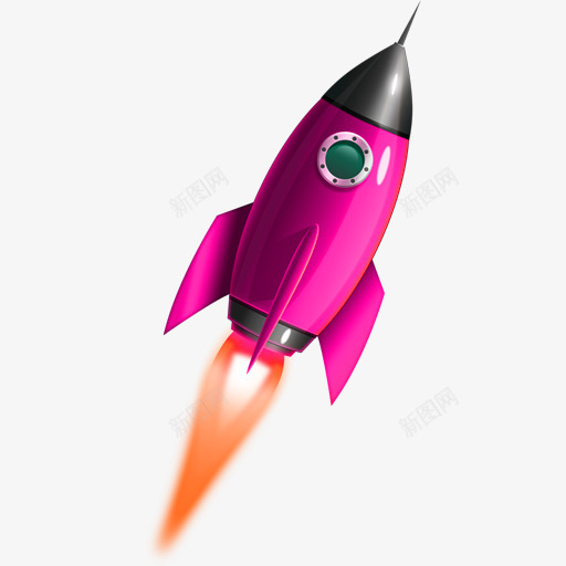 紫色火箭喷火装饰图案png免抠素材_新图网 https://ixintu.com 免抠PNG 卡通 喷火 火箭 紫色 装饰图案
