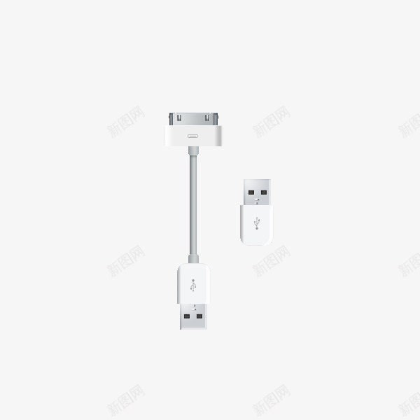 白色数据线png免抠素材_新图网 https://ixintu.com iphone 充电 数据线 白色