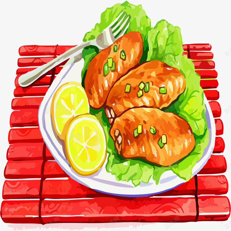 奥尔良烤翅png免抠素材_新图网 https://ixintu.com 商务 手绘 烤翅 美味