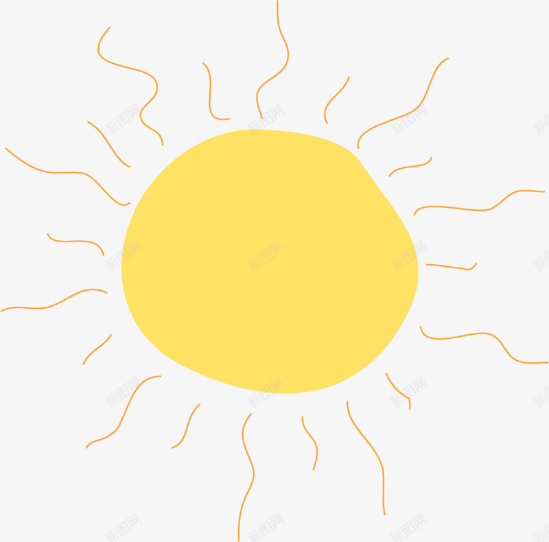 炎炎夏日黄色太阳png免抠素材_新图网 https://ixintu.com 凶猛太阳 夏天太阳 夏季太阳 炎炎夏日 烈日 黄色太阳